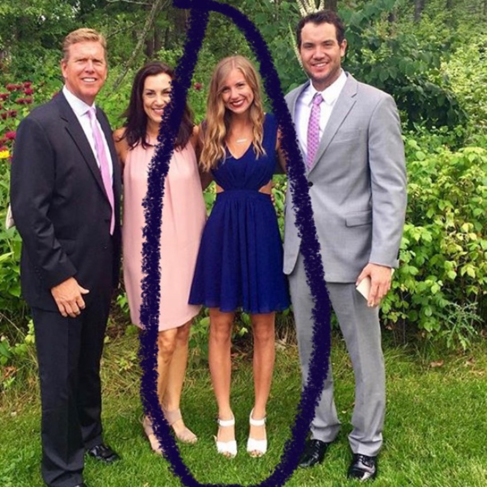 Gorgeous navy dress with slits